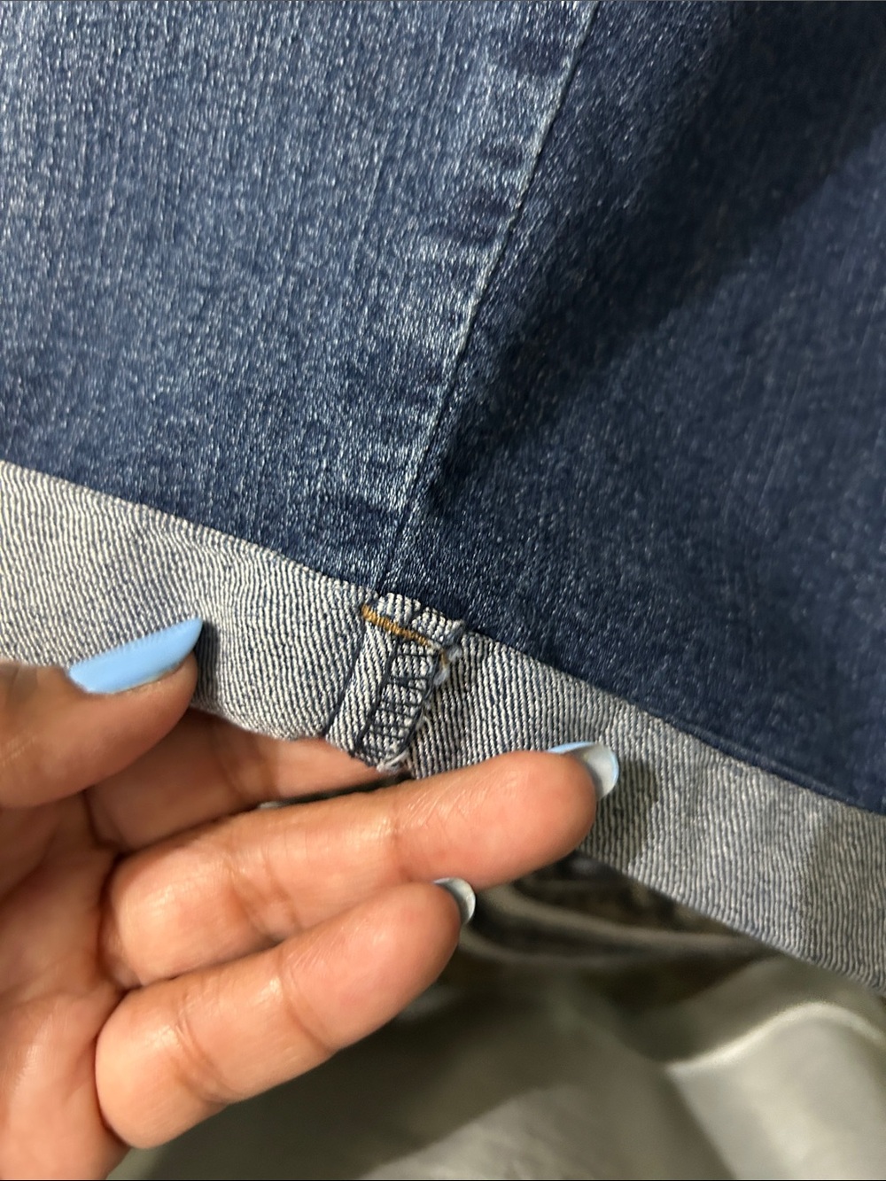 d. jeans Dark Blue Rolled Hem Denim Shorts - Picture 5 of 12
